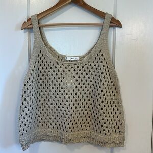 Mango NWT Tan Knit Top - XL